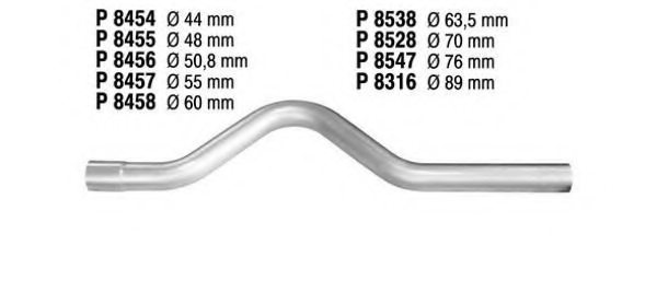 FENNO P8538 Exhaust Pipe, universal